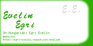 evelin egri business card